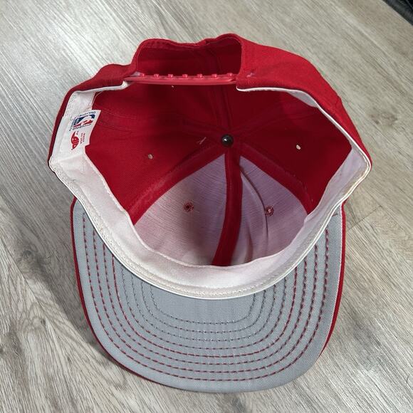 Vintage Houston Rockets Hakeem Oaljuwon‎ Hat NEW Snapback NBA AJD Red Wool USA - Picture 3 of 8